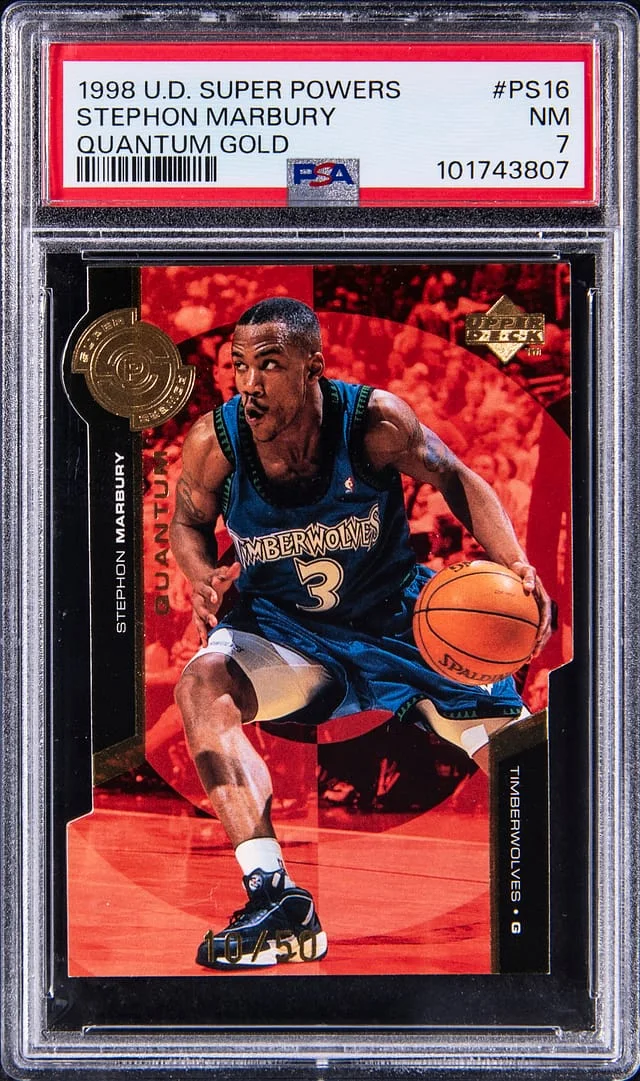 1998-99 Upper Deck Stephon Marbury Super Powers Quantum Gold #PS16 card image