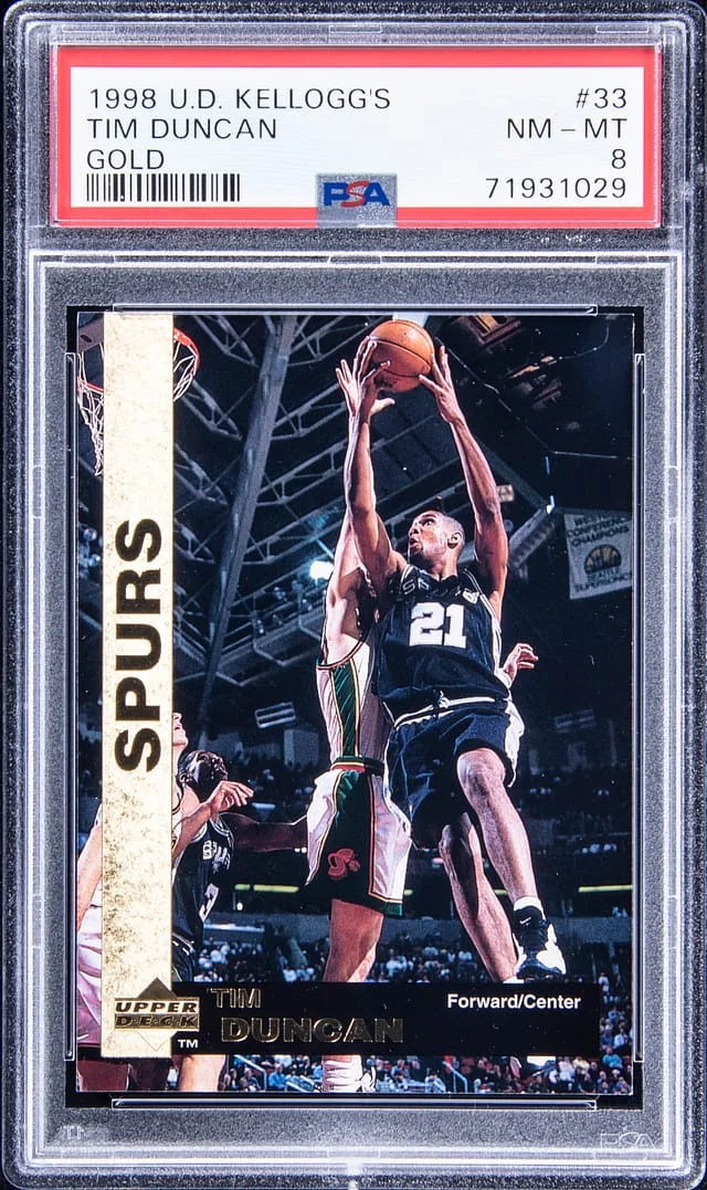 1998-99 Upper Deck Tim Duncan Kellogg's Gold #33 card image