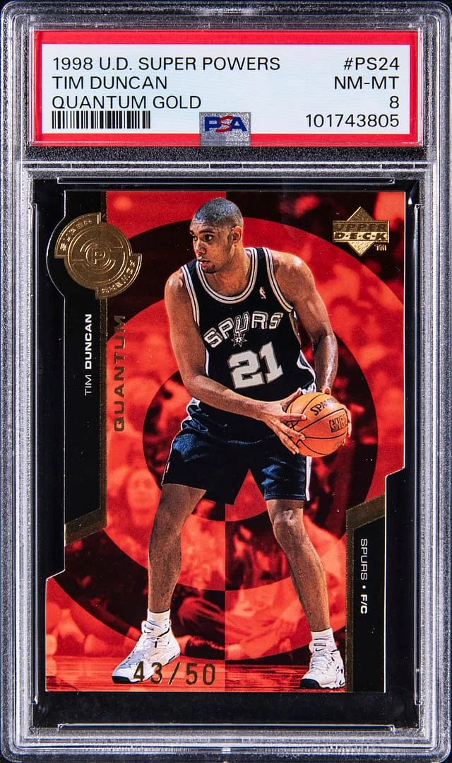 1998-99 Upper Deck Tim Duncan Super Powers Quantum Gold #PS24 card image