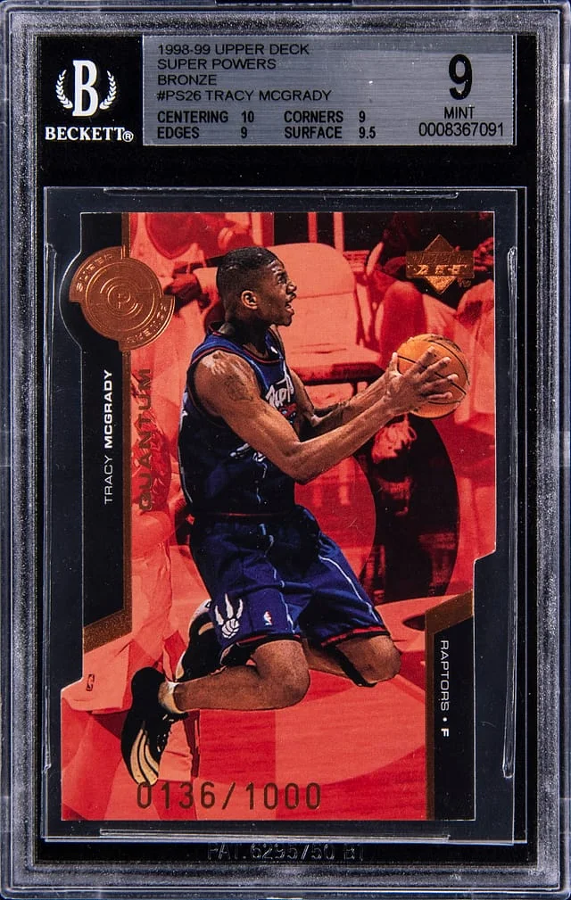 1998-99 Upper Deck Tracy McGrady Super Powers Quantum Gold #PS26 card image