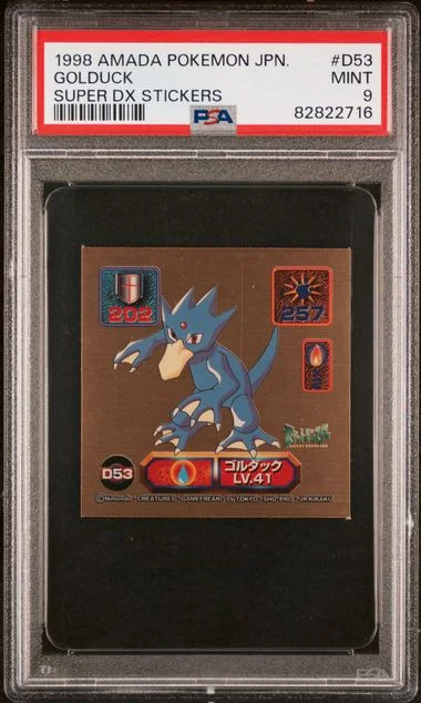 1998 Amada Pokemon Japanese Super Dx Stickers Golduck #D53 card image