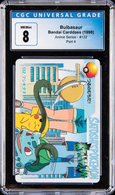 1998 Bandai Carddass Anime Series Part 4 Bulbasaur #132 card image
