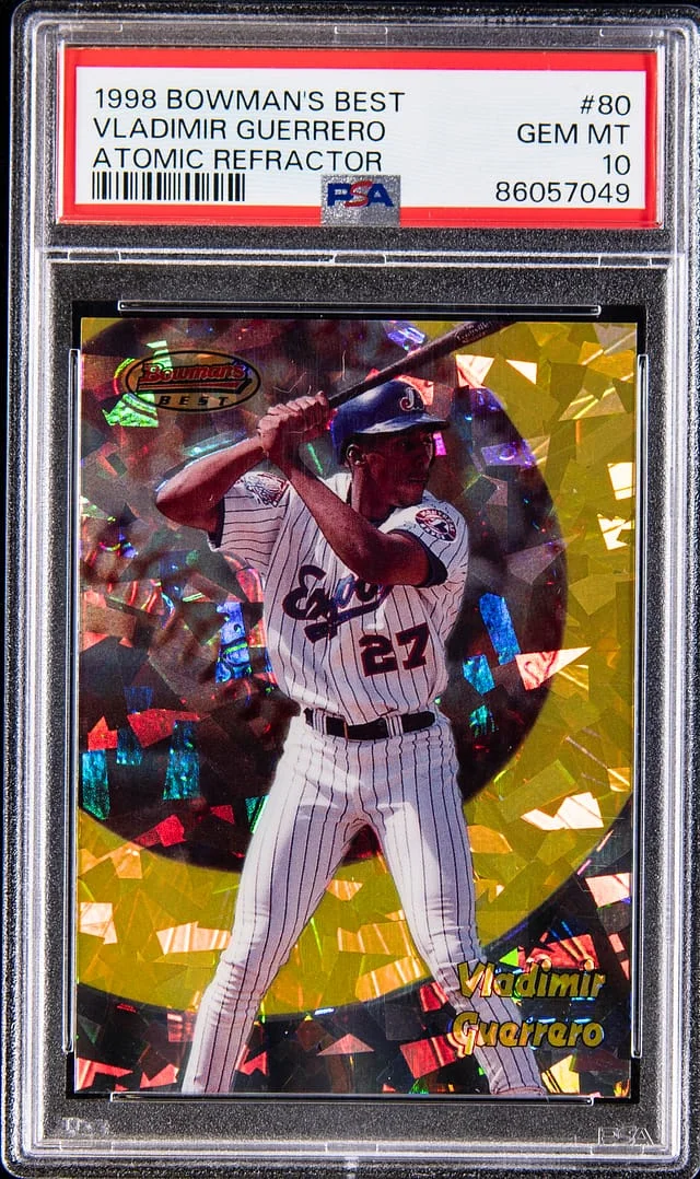 1998 Bowman Best Vladimir Guerrero Atomic Refractor #80 card image