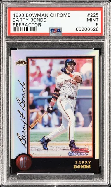 1998 Bowman Chrome Barry Bonds Refractor #225 card image