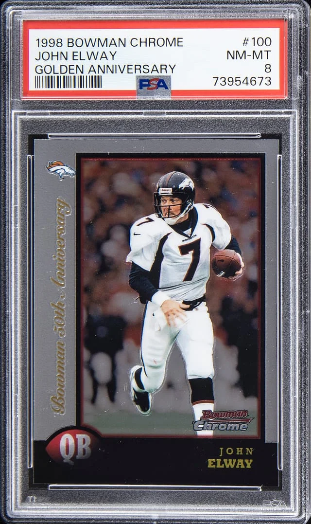 1998 Bowman Chrome John Elway Golden Anniversary #100 card image