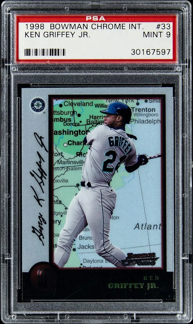 1998 Bowman Chrome Ken Griffey Jr. International #33 card image
