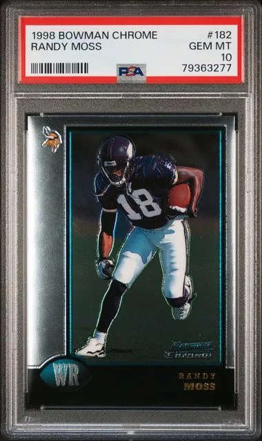1998 Bowman Chrome Randy Moss #182 card image
