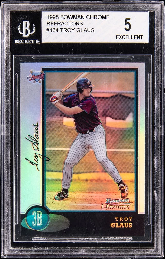 1998 Bowman Chrome Troy Glaus Refractor #134 card image