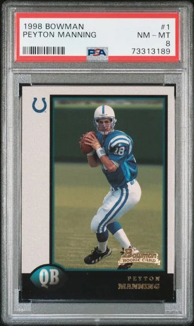 1998 Bowman Peyton Manning Interstate #1 card image