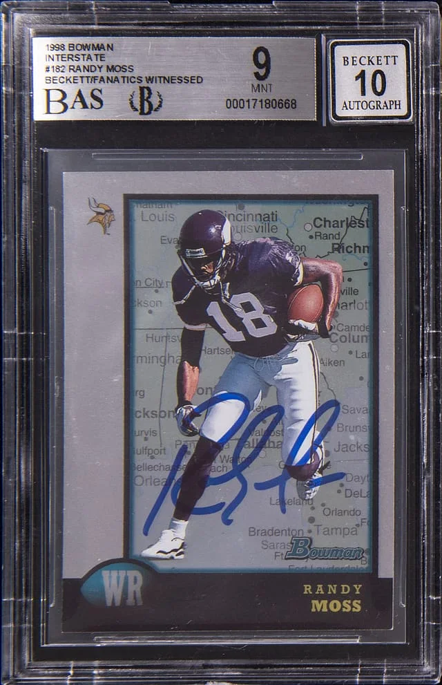 1998 Bowman Randy Moss Interstate #182 card image