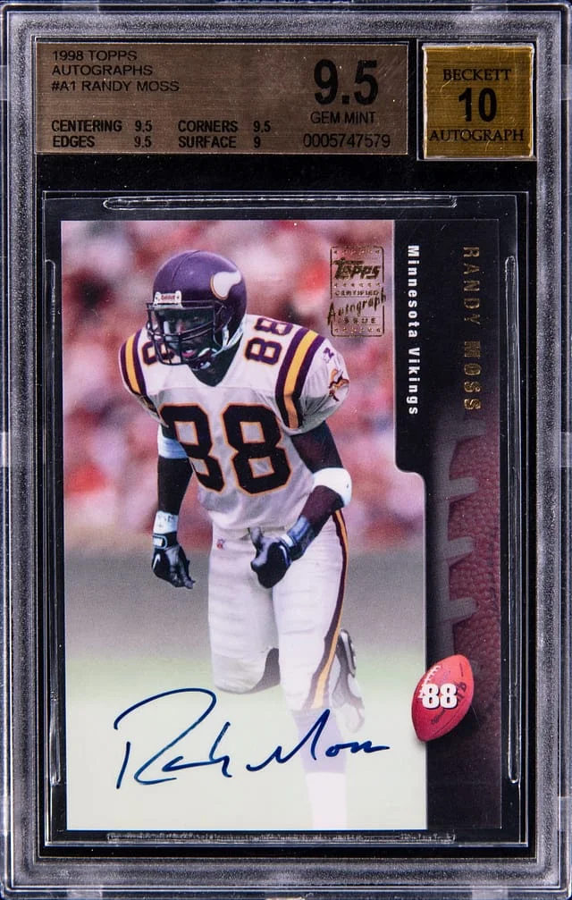 1998 Bowman Randy Moss Autograph #A1 card image