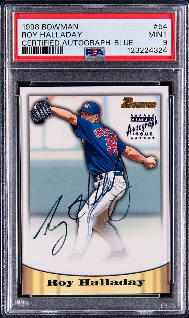 1998 Bowman Roy Halladay Certified Autograph Blue #54 card image