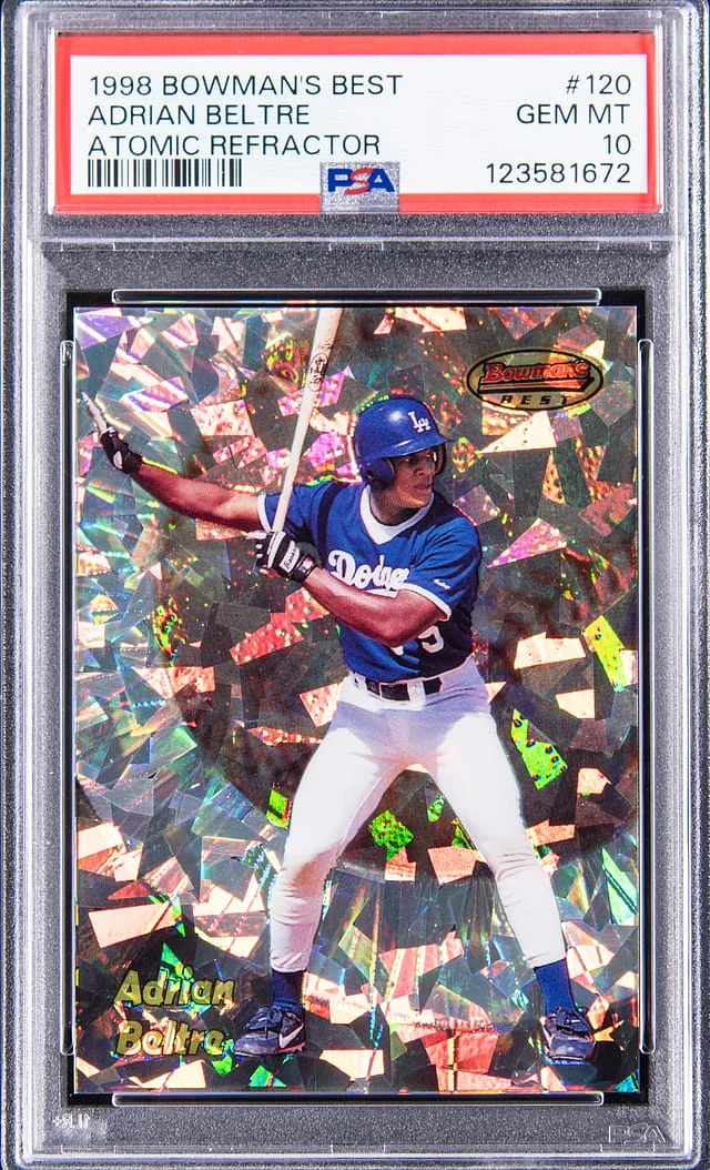 1998 Bowman's Best Adrian Beltre Certified Autograph #120 card image