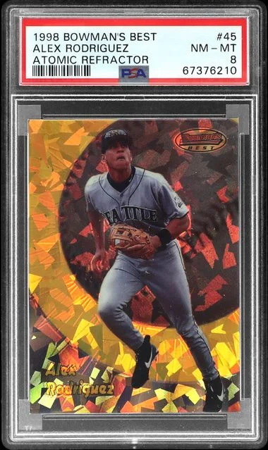 1998 Bowman's Best Alex Rodriguez Atomic Refractor #45 card image