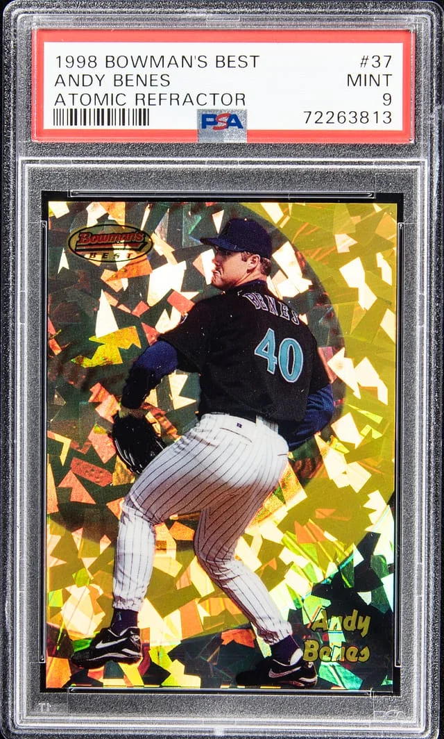 1998 Bowman's Best Andy Benes Atomic Refractor #37 card image