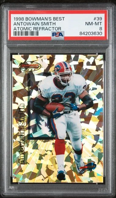 1998 Bowman's Best Antowain Smith Atomic Refractor #39 card image