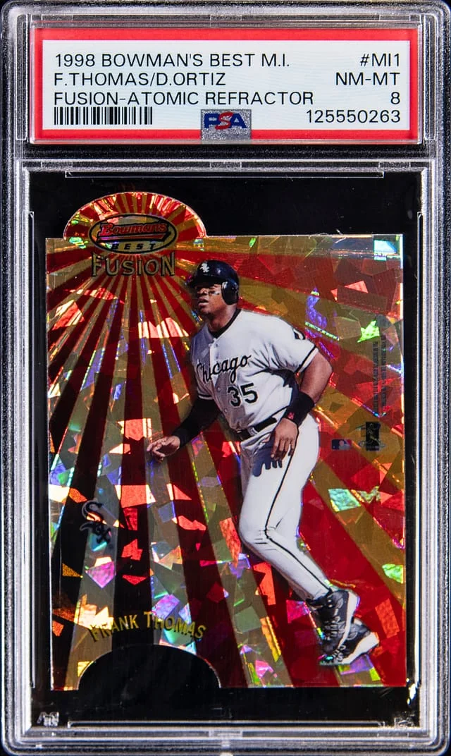 1998 Bowman's Best Frank Thomas/David Ortiz Mirror Image Fusion Atomic Refractor #MI1 card image