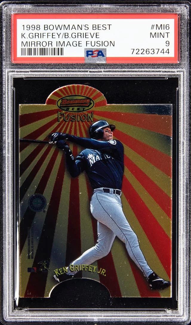 1998 Bowman's Best Ken Griffey Jr./Ben Grieve Mirror Image Fusion #MI6 card image