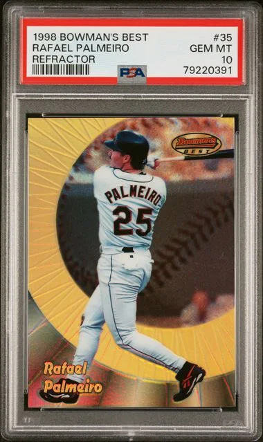 1998 Bowman's Best Rafael Palmeiro Refractor #35 card image