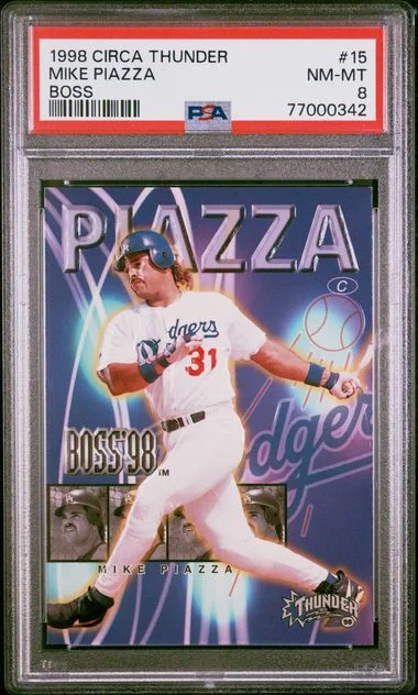 1998 Circa Thunder Boss Mike Piazza #15 card image