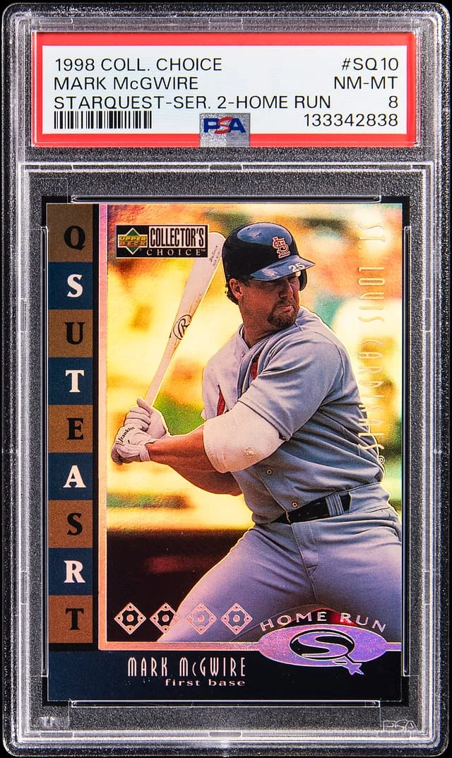 1998 Collector's Choice Mark McGwire Starquest Series 2 Home Run #SQ10 card image