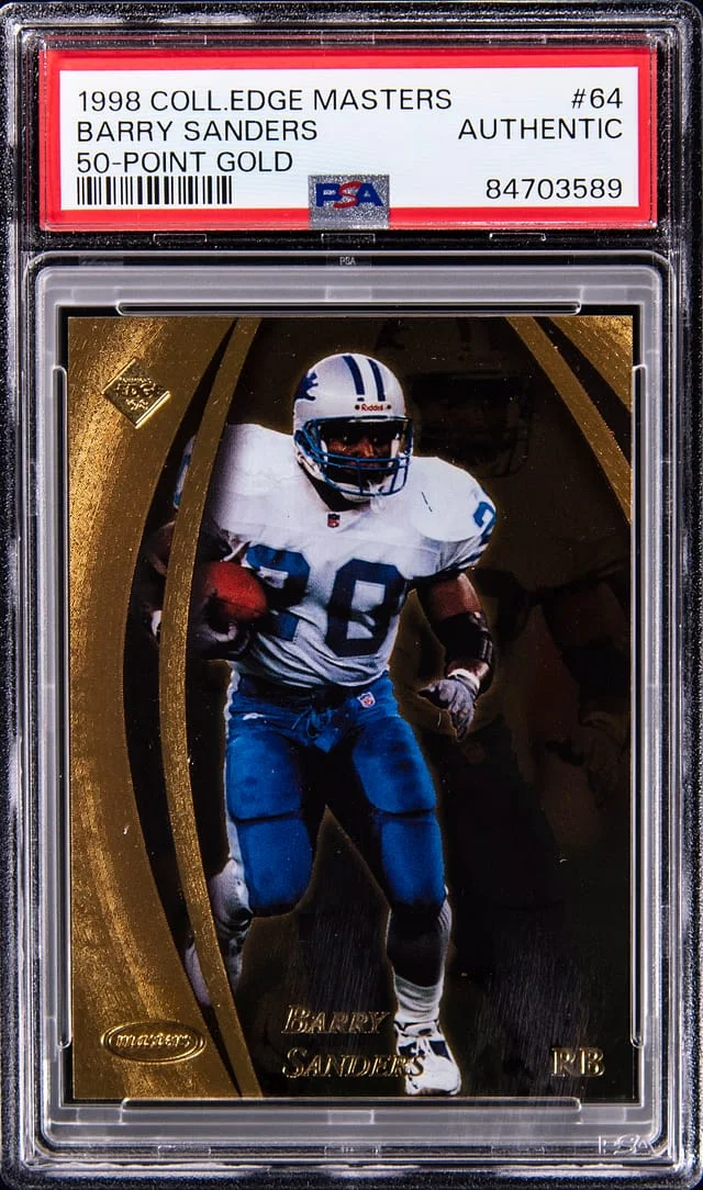 1998 Collector's Edge Masters 50-Point Gold Barry Sanders #64 card image