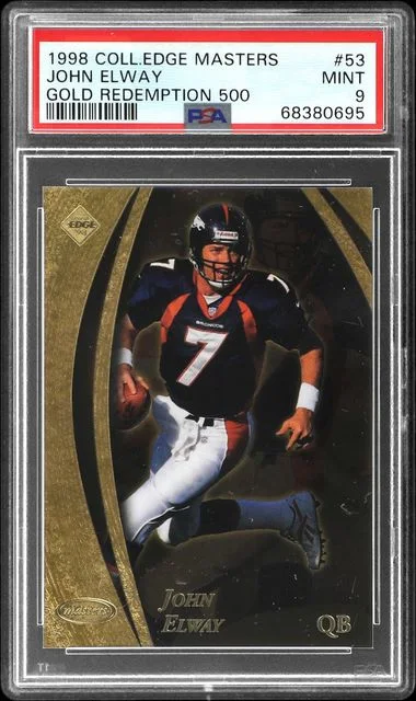 1998 Collector's Edge Masters Gold Redemption 500 John Elway #53 card image