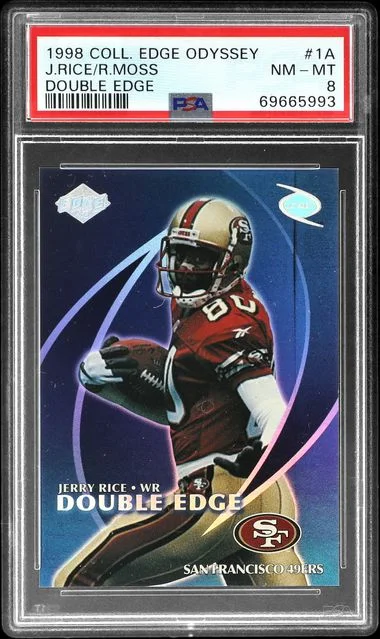 1998 Collector's Edge Odyssey Double Edge Jerry Rice/Randy Moss #1A card image