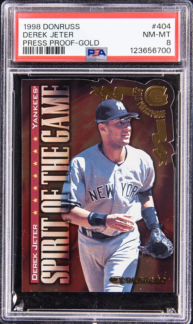1998 Donruss Derke Jeter Press Proof Gold #404 card image