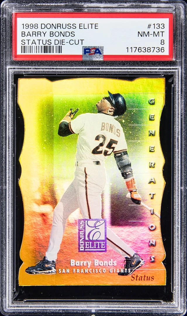1998 Donruss Elite Barry Bonds Status Die-Cut #133 card image