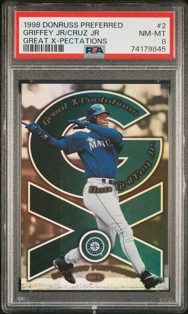1998 Donruss Jose Cruz Jr./Ken Griffey Jr. Preferred Great X-Pectations #2 card image