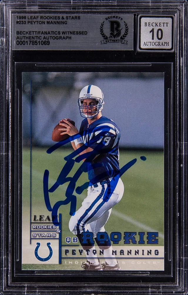 1998 Donruss Leaf Peyton Manning Rookies & Stars #233 card image