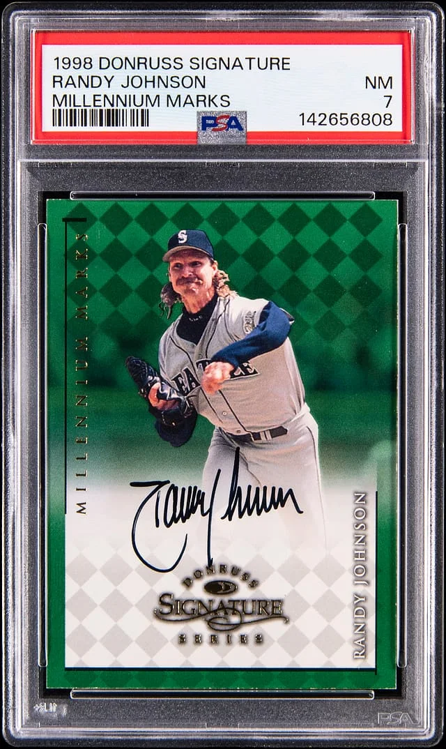 1998 Donruss Signature Millenium Marks Randy Johnson #no-number card image