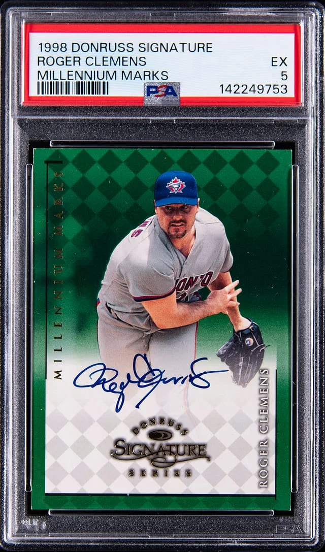 1998 Donruss Signature Millenium Marks Roger Clemens #no-number card image