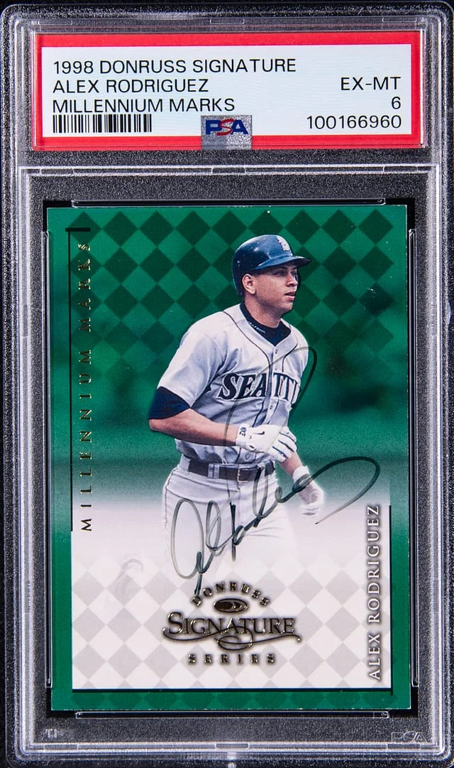1998 Donruss Signature Millennium Marks Alex Rodriguez #no-number card image