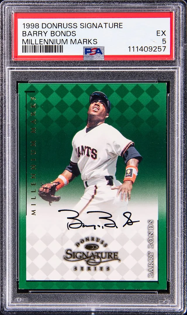 1998 Donruss Signature Millennium Marks Barry Bonds #no-number card image