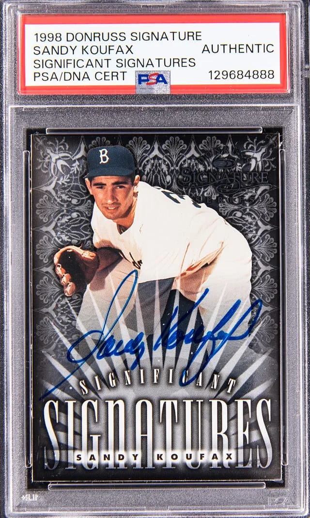 1998 Donruss Signature Significant Signatures Sandy Koufax #no-number card image
