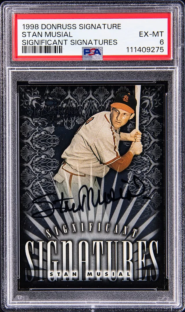 1998 Donruss Signature Significant Signatures Stan Musial #no-number card image