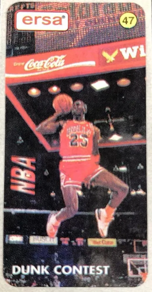 1998 Ersa Gum Wrapper Stickers Turkey Michael Jordan #47 card image