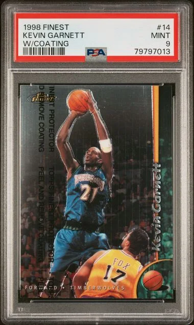 1998 Finest Kevin Garnett W/Coating #14 card image