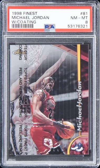 1998 Finest Michael Jordan W/Coating #81 card image