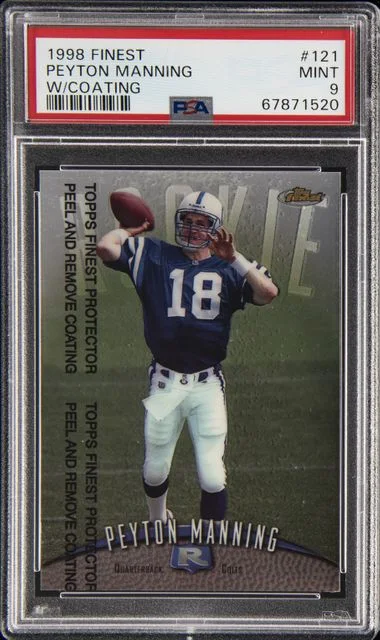 1998 Finest Peyton Manning W/Coating #121 card image