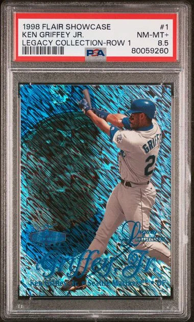 1998 Flair Showcase 1 Ken Griffey Jr. Legacy Collection Row #1 card image