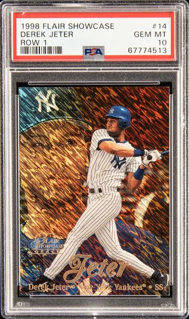 1998 Flair Showcase 14 Derek Jeter Row #1 card image