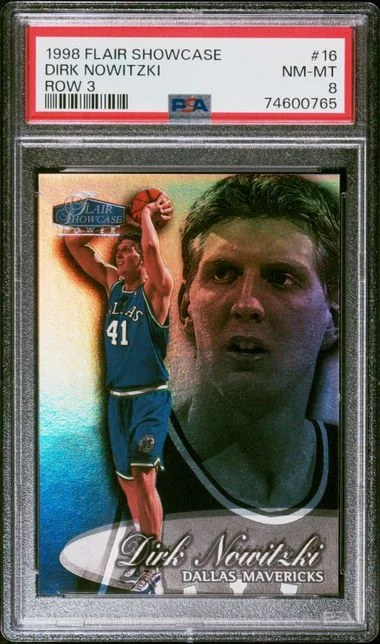 1998 Flair Showcase 16 Dirk Nowitzki Row #3 card image