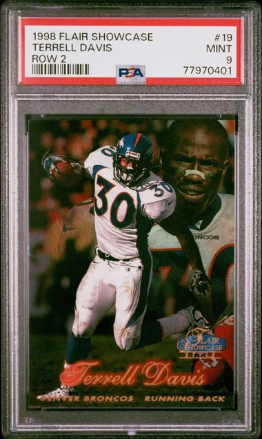 1998 Flair Showcase 19 Terrell Davis Row #2 card image