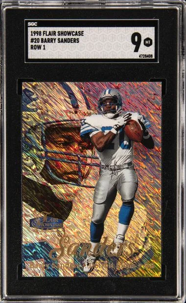 1998 Flair Showcase Barry Sanders Row 1 #20 card image