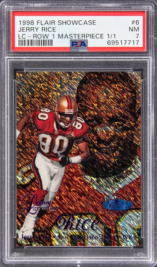 1998 Flair Showcase Jerry Rice Legacy Collection Row 1 Masterpiece #6 card image