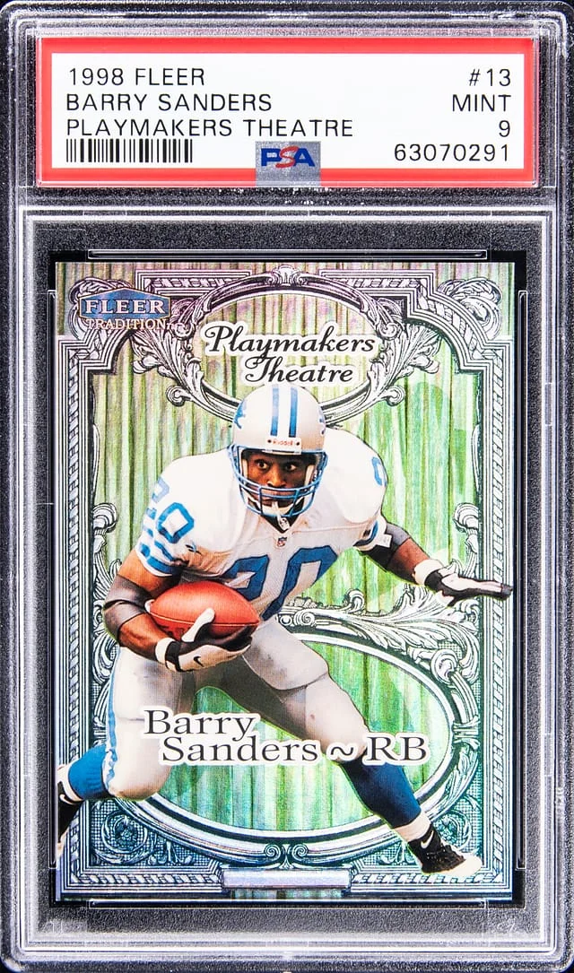 1998 Fleer Barry Sanders Playmakers Theatre #13 card image
