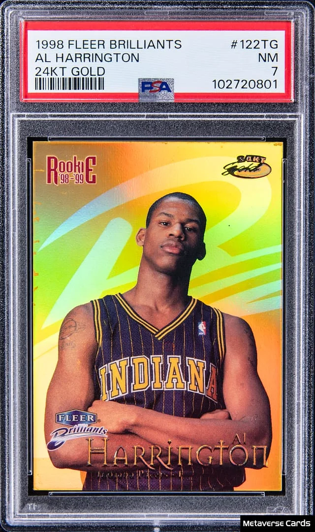 1998 Fleer Brilliants Al Harrington 24kt Gold #122TG card image